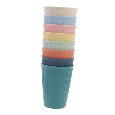Gatuida 8pcs Vertical Pattern Drinking Cup Bridal Cups for Water Reusable Vibrant Colors
