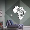 Tawinone Metal Africa Map Wall Art, African Wall Decor, Metal Lion Wall Art, Lion Wall Decor, Wall Decorations for Living Room, Bedroom, Bathroom (Silver, 120117 cm / 4746 in) view 2