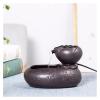 JDXQBLD Modern Desktop Fountain, Tabletop Water Fountain Mini Ceramic Waterfall Indoor Fountain Zen Tabletop Fountain for Home Indoor Decoration Table Desk Office,Water Fountain,Black view 1