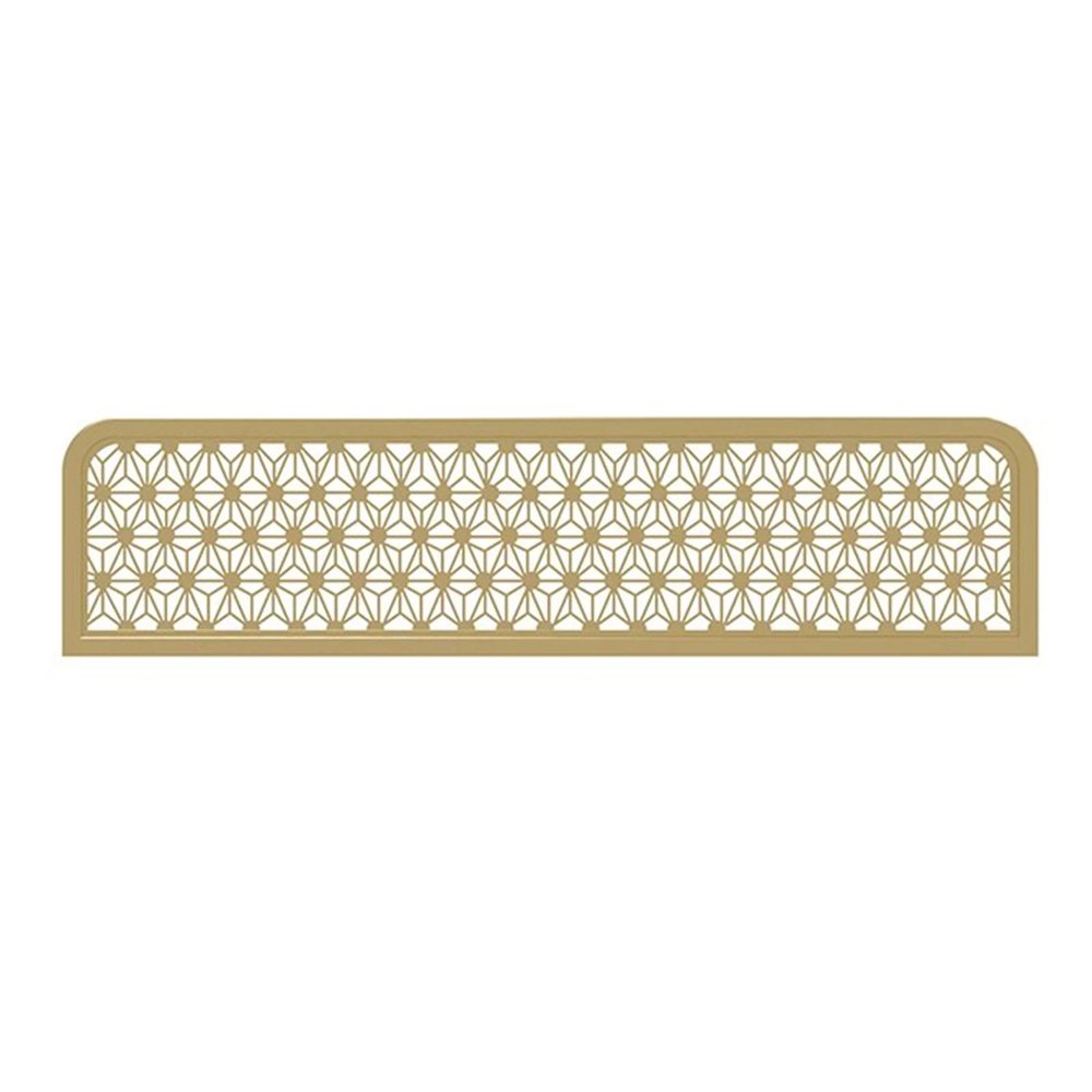 JIXDILO Metal Hollow Dividers for Dining Areas, Restaurant Booth Privacy Screen Panel Partition, Countertop Low Fence Divide for Hotel Bar(11.8x23.6in, GoldenA)