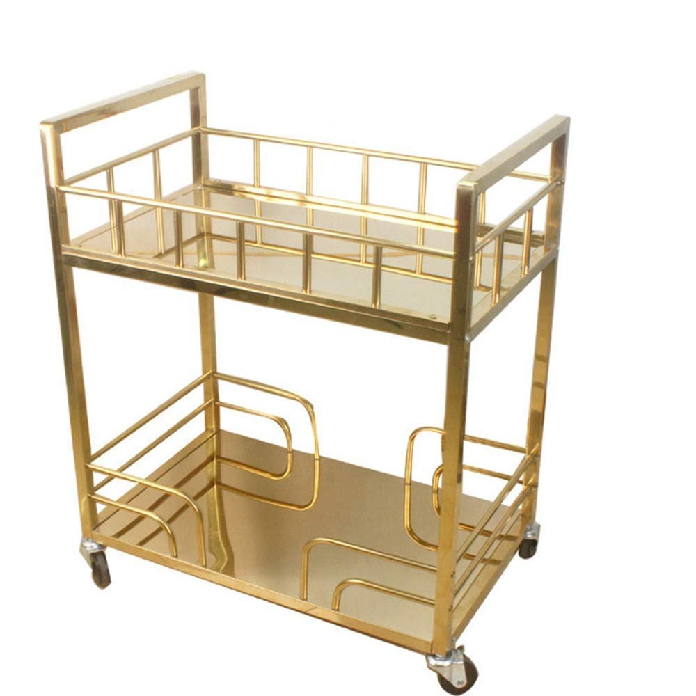 sdneNest Industrial Rolling Serving Cart Trolley with Wine Rack 3 Tier Shelves and Stainless Steel Construction Perfect for Kitchen Bar and Tea Serving Space Saving Design with Wh,