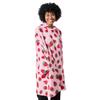 Bioworld Strawberries All-Over Print Pink Long Sleeve Oversized Hoodie Wearable Blanket-OSFA view 1