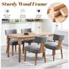 RXRRXY Dining Chairs Set of 4, Mid Century Accent Dining Chair with Curved Back, Dining Room Chairs with Padded Seat & Wood Legs, Upholstered Dining Chairs for Kitchen, Living Room (Gray, Set of 4) view 3