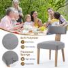 RXRRXY Dining Chairs Set of 4, Mid Century Accent Dining Chair with Curved Back, Dining Room Chairs with Padded Seat & Wood Legs, Upholstered Dining Chairs for Kitchen, Living Room (Gray, Set of 4) view 4