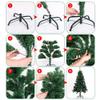 Artificial Christmas Tree Premium Eco-Friendly Christmas Pine Tree With Zipper Full Christmas Tree Pvc Branch Tips With Solid Metal Stand Festive Decoration-Green 210Cm (6.8Ft) (300Cm(9.8 Feet)) (21 view 4