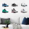 6 Pack Floating Shoe Display Shelves, 7.9in Length Acrylic Shoe Display, Floating Shoe Shelves, Floating Sneaker Shelves, Floating Shoe Shelves for Footwear Collection (Black) view 3