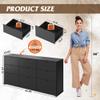 WLIVE 9 Drawer Dresser for Bedroom, 63" Wide Black Drawers Large Wooden Chest of Drawers Organize with Sturdy Metal Handle, Modern Dresser for TV Stand, Living Room Office, Hallway, Ball Bearing Slide view 3