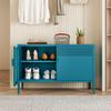 Chshin Metal Storage Cabinet with Doors,Blue Accent Cabinet,Metal Locker Storage Cabinets,2 Door TV Media Stand with Removable Shelves for,Home,Office,Entryway,Living Room view 3