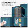 Chshin Metal Storage Cabinet with Doors,Blue Accent Cabinet,Metal Locker Storage Cabinets,2 Door TV Media Stand with Removable Shelves for,Home,Office,Entryway,Living Room view 4
