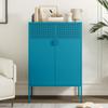 Chshin Metal Storage Cabinet,Kitchen Pantry Storage Cabinets with Doors,Buffet Cabinet with 2 Adjustable Shelves,Blue Pantry Cabinets,Steel Sideboard for Home,Shoes,Office,Dining Room view 1