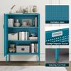 Chshin Metal Storage Cabinet,Kitchen Pantry Storage Cabinets with Doors,Buffet Cabinet with 2 Adjustable Shelves,Blue Pantry Cabinets,Steel Sideboard for Home,Shoes,Office,Dining Room view 4