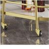SDdPulse Storage Trolley Rolling Cart Utility Cart 3 Tier Dining Car Trolley with Wheels Mobile Hotel Restaurant Cake Delivery Car Iron Home Kitchen Storage Cart Kitchen Storage C,Gold-62 * 38 * 83cm view 4