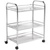 Storage Trolley Rolling Cart Utility Cart 3-Tier Metal Rolling Cart Kitchen Trolley Stainless Steel Cart Storage Detachable Serving Trolley Kitchen Cart Kitchen Storage C,60 * 35 * 77CM view 1