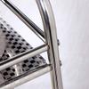 Storage Trolley Rolling Cart Utility Cart 3-Tier Metal Rolling Cart Kitchen Trolley Stainless Steel Cart Storage Detachable Serving Trolley Kitchen Cart Kitchen Storage C,60 * 35 * 77CM view 2
