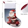 FZMTLDS Christmas Stocking Santa Claus on Scooter Xmas Stockings Christmas Stockings Hanging Ornaments Personalized Hanging Stockings for Stairs Fireplace Hanging Xmas Home Decor view 2