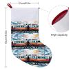 FZMTLDS Christmas Stocking Monorail Train Xmas Stockings Christmas Stockings Hanging Ornaments Personalized Hanging Stockings for Stairs Fireplace Hanging Xmas Home Decor view 2