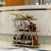 Storage Trolley Rolling Cart Utility Cart 3 Tier Metal Rolling Cart With Wheels Hotel Kitchen Dining Cart Tempered Glass Kitchen Storage Cart Kitchen Storage Cart Rolling,Gold-75*40*80cmcm view 4