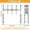 5 Wheel Pastry Cutter, Stainless Steel Adjustable Pasta Cutter wheel, Expandable Dough Cutter Multiple Pasta Roller Cutter Tools Baking Roller Pizza Cutter Slicer Easy to Clean Pasta Cutter for Breads view 3