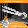 5 Wheel Pastry Cutter, Stainless Steel Adjustable Pasta Cutter wheel, Expandable Dough Cutter Multiple Pasta Roller Cutter Tools Baking Roller Pizza Cutter Slicer Easy to Clean Pasta Cutter for Breads view 4