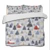 Debedcor Twin Size Comforter Set for All Seasons, Blue Christmas Tree Lightweight Quilt Bedding Sets, Winter Xmas Trees Snowflake Duvet Coverlet Sets with 1 Quilt and 2 Pillow Shams 68" x 86" view 1