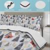 Debedcor Twin Size Comforter Set for All Seasons, Blue Christmas Tree Lightweight Quilt Bedding Sets, Winter Xmas Trees Snowflake Duvet Coverlet Sets with 1 Quilt and 2 Pillow Shams 68" x 86" view 4