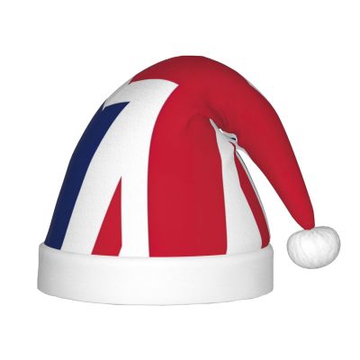 QHWLR UK Flag print Christmas Hat,Santa personalized santa hat,Xmas Holiday Hat for party decorations