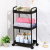 Cabilock Rolling Storage Cart Compact Utility Organizer for Bedroom Kitchen and Assembly Sturdy Design Versatile Storage view 2
