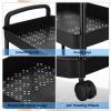 Cabilock Rolling Storage Cart Compact Utility Organizer for Bedroom Kitchen and Assembly Sturdy Design Versatile Storage view 4