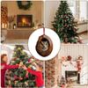 2024 Animal Christmas Ornament Wooden Hanging Pendant for Xmas Tree Keychain Backpack Home Decoration, Forest Animal Statue Art Wall Seasonal Decor (Hummingbird) view 3