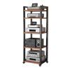 XLTFUC 5 Layer Removable AV Media Stand CD Player Stand Stereo Component Storage Cabinet with Height Adjustable Wooden Shelves for Home/Office/Theater(Color 2) view 1
