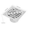 Floor Drain, Stainless Steel Square AntiOdor Bathroom Floor Drain Waste Gate Shower Drainer Large Caliber (110 * 110mm (Large Diameter Model)) view 4