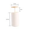 GRIRIW Beige Push Type Toothpick Holder with Automatic Pop, ABS Wood view 2