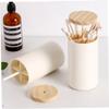 GRIRIW Beige Push Type Toothpick Holder with Automatic Pop, ABS Wood view 3