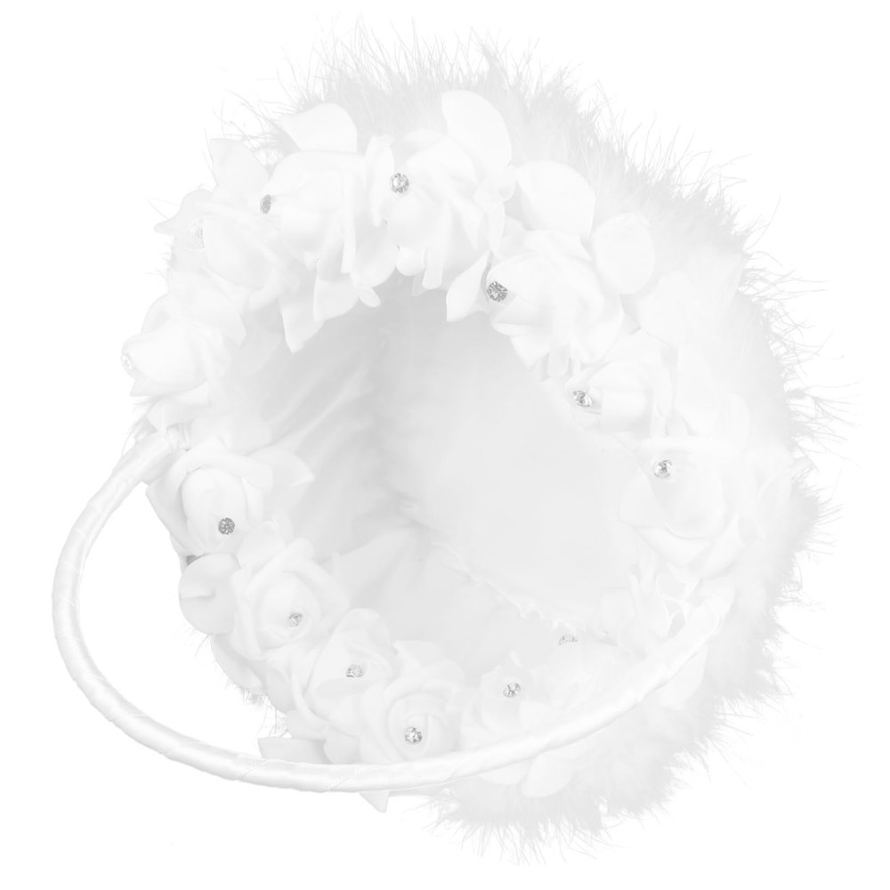 Wedding Flower Girl Basket Bride Style for Ceremony Decoration