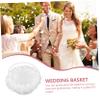 Wedding Flower Girl Basket Bride Style for Ceremony Decoration view 3