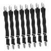 Unomor 8pcs Elastic Straps Clips for Bed Sheets Fitted Sheet Holder Buckle Black Bed Mattress Cover Multifunctional view 1