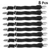 Unomor 8pcs Elastic Straps Clips for Bed Sheets Fitted Sheet Holder Buckle Black Bed Mattress Cover Multifunctional view 4