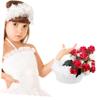 FELTECHELECTR Wedding Flower Girl Basket Flowers and Ostrich for Ceremony Decoration Holds Petals and Candies for Special Events and Keepsakes view 2