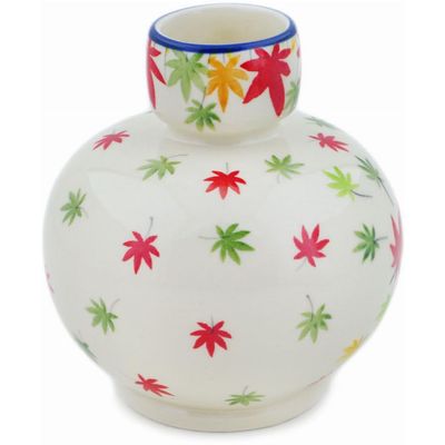 Polmedia Polish Pottery Vase UNIKAT - Fall Season Bliss Pattern Handmade in Boleslawiec Poland by Ceramika Artystyczna + Certificate of Authenticity