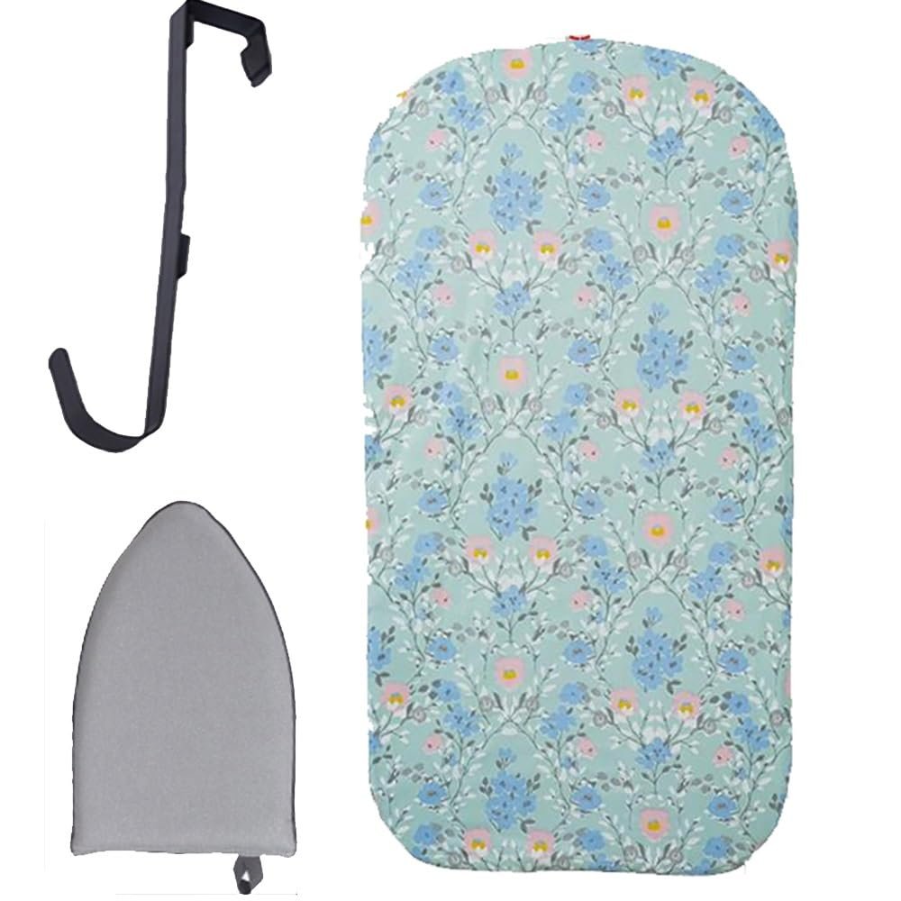 ZYXQQJ Hanging Steamer Pads, Ironing Board Steamer Board, Handheld Steamer Board for Clothes, Folding Ironing Board for Sewing Room/Traveling/Home(Light Blue)