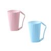 Garneck 2Pcs Portable Tooth-Brushing Cup Set with Handle Creative Travel Tooth Mug for Couples Blue and Pink Easy to Use for Daily Oral Care view 1