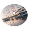 Golf Yacht Club Christmas Tree Skirt with Pom Pom, Winter Christmas Decoration Indoor and Outdoor Holiday Party view 2
