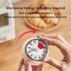 Elegant Stainless Steel Vintage Kitchen Timer with Magnetic Attachment - 60-Minute Countdown & Audible Alarm, Perfect for Cooking, Office Tasks, and Study Sessions (01-Green) view 4