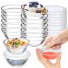 12 Pack Mini 3 Inch Small Glass Bowls with 12 Pack Lids, 2.5 oz Clear Glass Pinch Bowls, Condiment Containers, for Dips, spices, jams, Meal Prep Bowls view 1