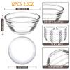 12 Pack Mini 3 Inch Small Glass Bowls with 12 Pack Lids, 2.5 oz Clear Glass Pinch Bowls, Condiment Containers, for Dips, spices, jams, Meal Prep Bowls view 2