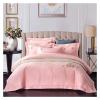 Egyptian Cotton Soft Duvet Cover Bed Sheet Set Color Gold Embroidery Bedding Set Queen King Size 4Pieces,Bed view 1