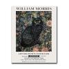 HSCFWYLN Poster Wall Art Print William Morris Print Exhibition Poster Black Cat Floral Wall Art Print Poster Modern Home and Bedroom Decoration 16x24inch view 1