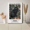 HSCFWYLN Poster Wall Art Print William Morris Print Exhibition Poster Black Cat Floral Wall Art Print Poster Modern Home and Bedroom Decoration 16x24inch view 2