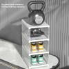 Visible Shoe Storage Box Transparent Shoe Box Home Shoe Box Transparent Stackable Thickened Foldable Dust-proof Visible Dustproof Moisture-proof Dorm Shoe Container Shoe Organizer Grey/470(White) view 4