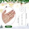 SOFPLATE 1 Box 25Pcs S Hook Ornament Hangers Christmas Decorations Ornament Hooks with Lobster Claws Beadable Acrylic Wire Platinum Jeweled Hanging Decorative for Christmas Tree Wall Party Home Decor view 2